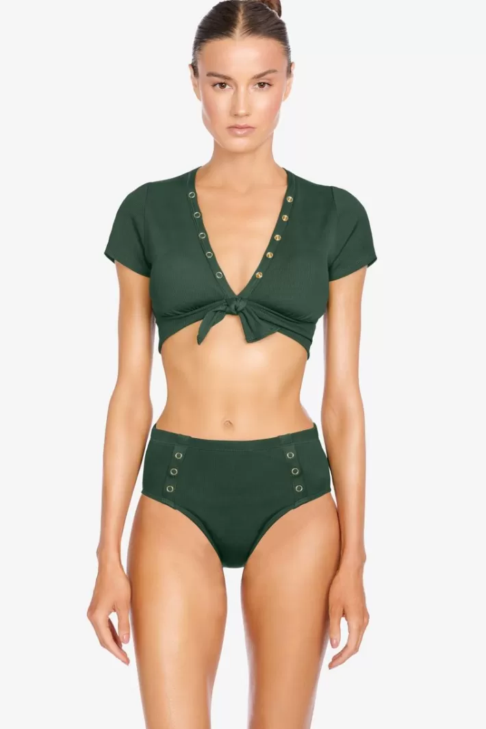 Online Robin Piccone Amy High Waist Bikini Bottom Licorice | Bonsai