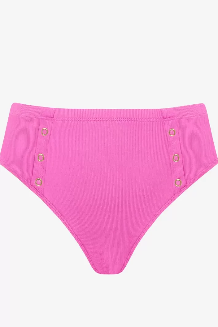 Outlet Robin Piccone Amy High Waist Bikini Bottom Rosy | Navy | Bonsai | Licorice