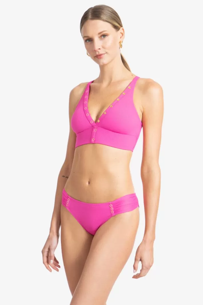 Best Sale Robin Piccone Amy Tab Side Bikini Bottom Rosy | White | Navy | Licorice