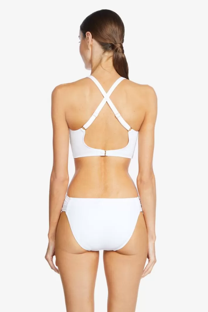 Sale Robin Piccone Amy Tab Side Bikini Bottom White