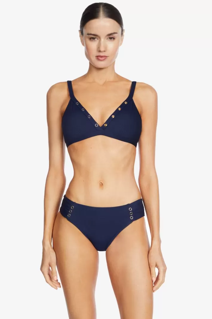 Outlet Robin Piccone Amy Triangle Bikini Top Navy