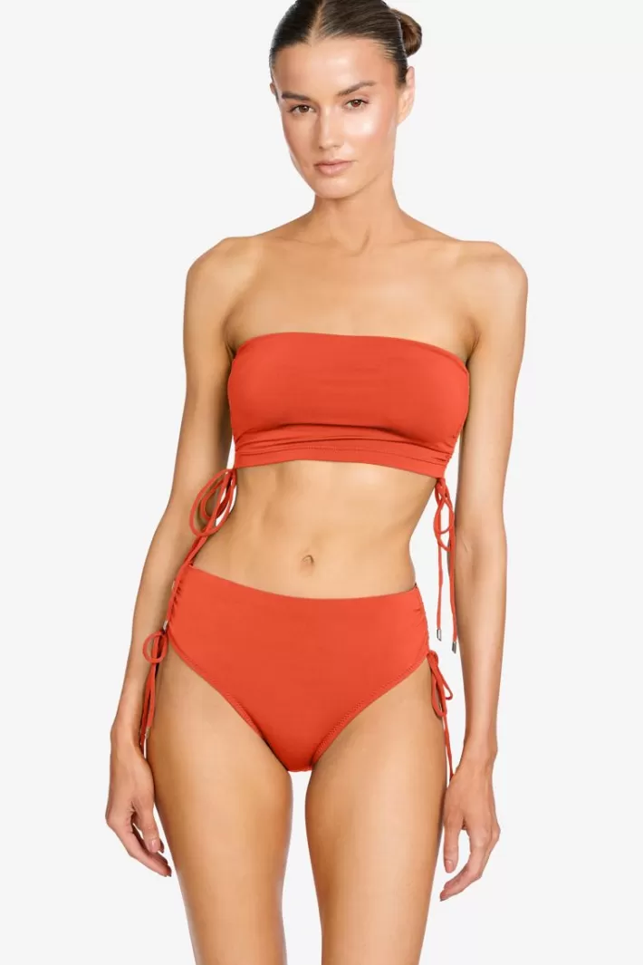 Best Sale Robin Piccone Aubrey Bandeau Bikini Top Persimmon | Iceberg | Poppy