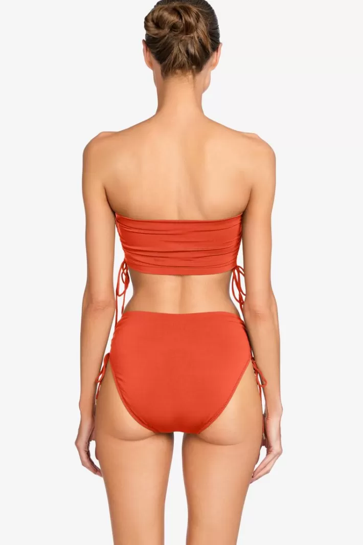 Best Sale Robin Piccone Aubrey Bandeau Bikini Top Persimmon | Iceberg | Poppy