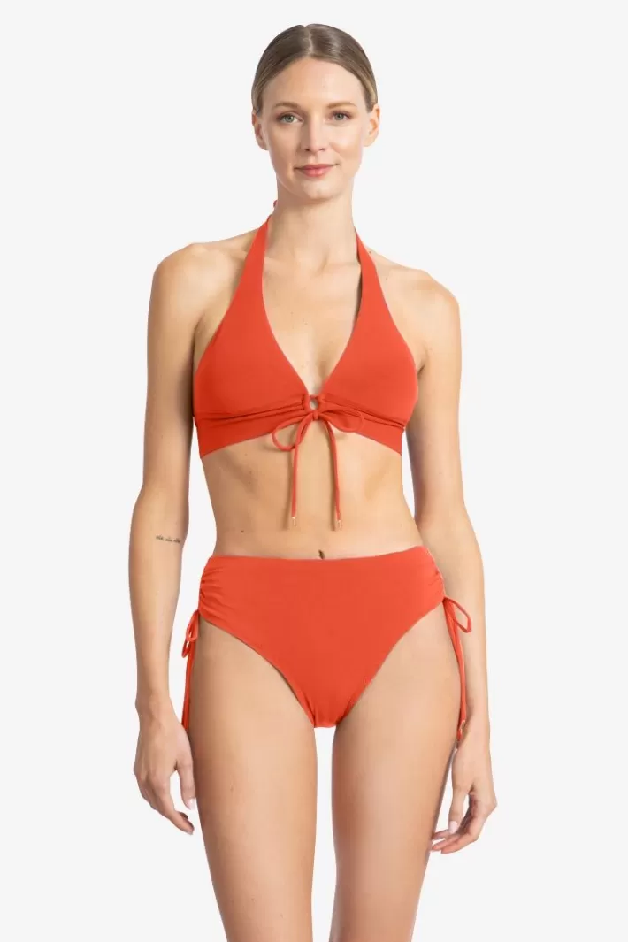 Fashion Robin Piccone Aubrey Halter Bikini Top Persimmon | Iceberg | Poppy