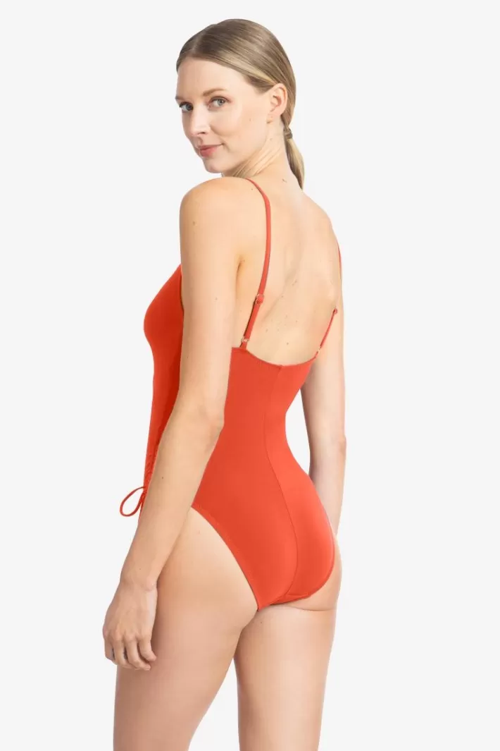 Discount Robin Piccone Aubrey Keyhole One Piece Persimmon | Iceberg | Poppy