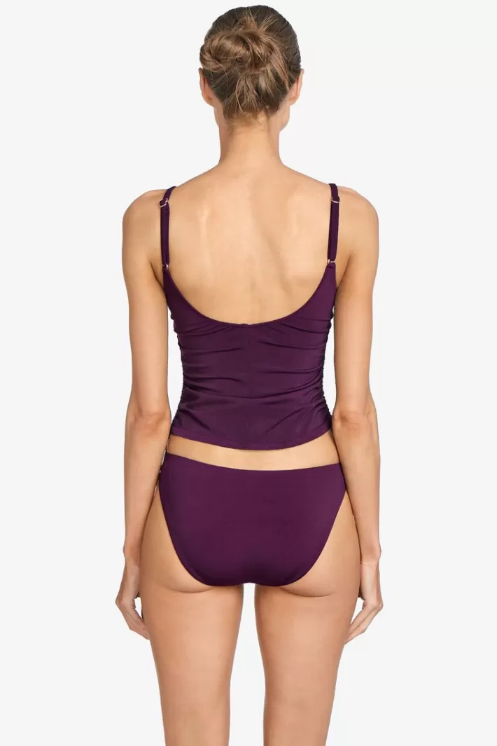 Online Robin Piccone Aubrey Lingerie Tankini Top Black | Pacific | Plum