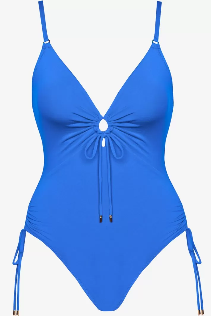 Discount Robin Piccone Aubrey One Piece Key Hole French Blue | Black