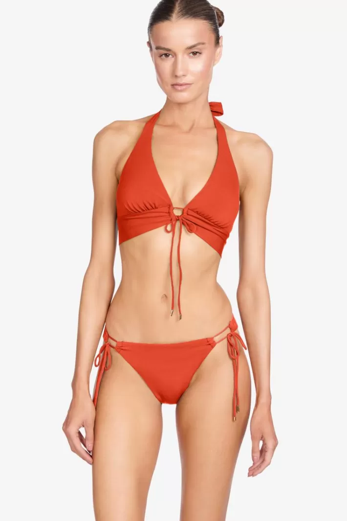 Fashion Robin Piccone Aubrey Side Tie Bikini Bottom Persimmon | Poppy | Iceberg