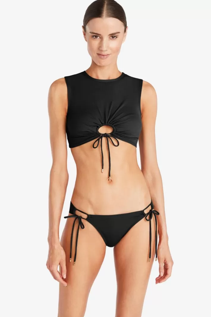 Outlet Robin Piccone Aubrey Side Tie Bikini Bottom Black | Pine | Brick | Iceberg