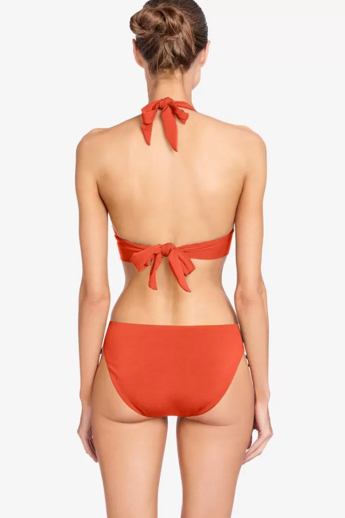 Fashion Robin Piccone Aubrey Side Tie Bikini Bottom Persimmon | Poppy | Iceberg