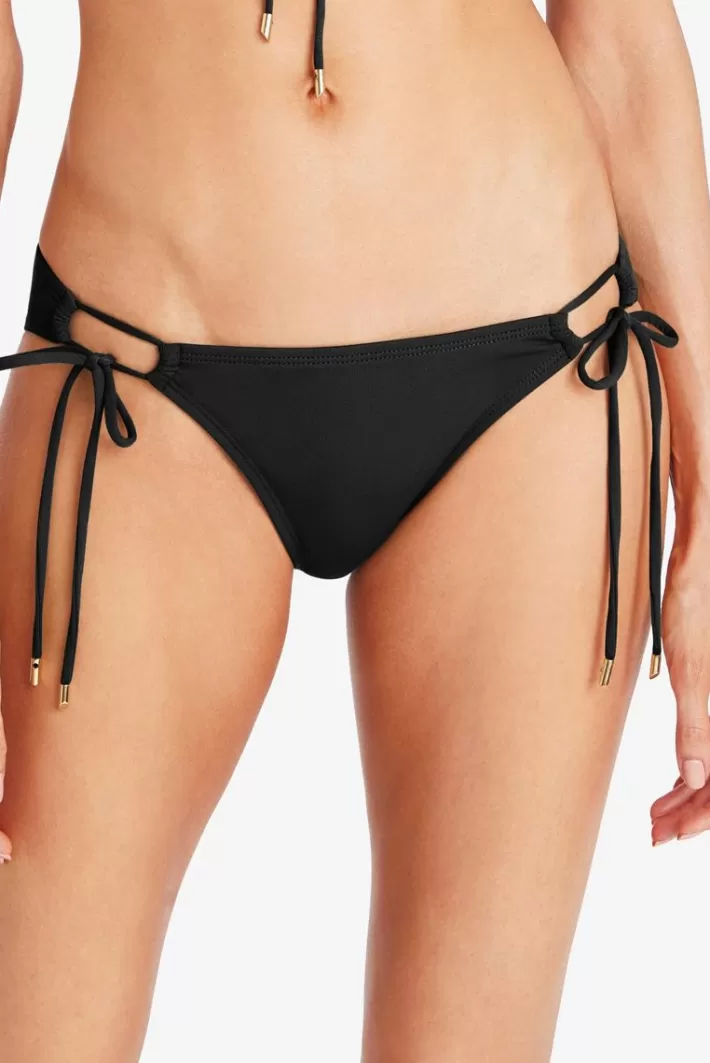 Outlet Robin Piccone Aubrey Side Tie Bikini Bottom Black | Pine | Brick | Iceberg