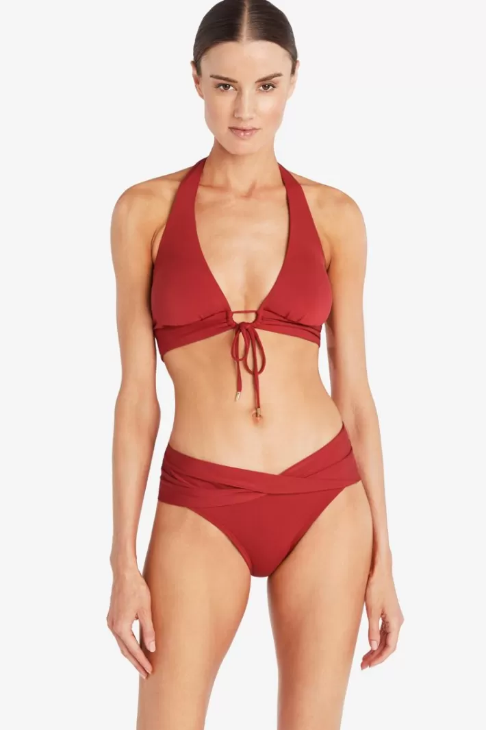 Store Robin Piccone Aubrey Twist Bikini Bottom Brick | Pine