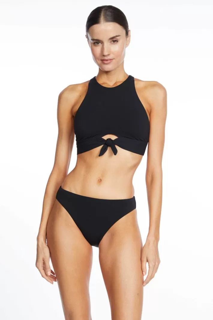 Cheap Robin Piccone Ava Clean Finish Bikini Bottom Sage | Black