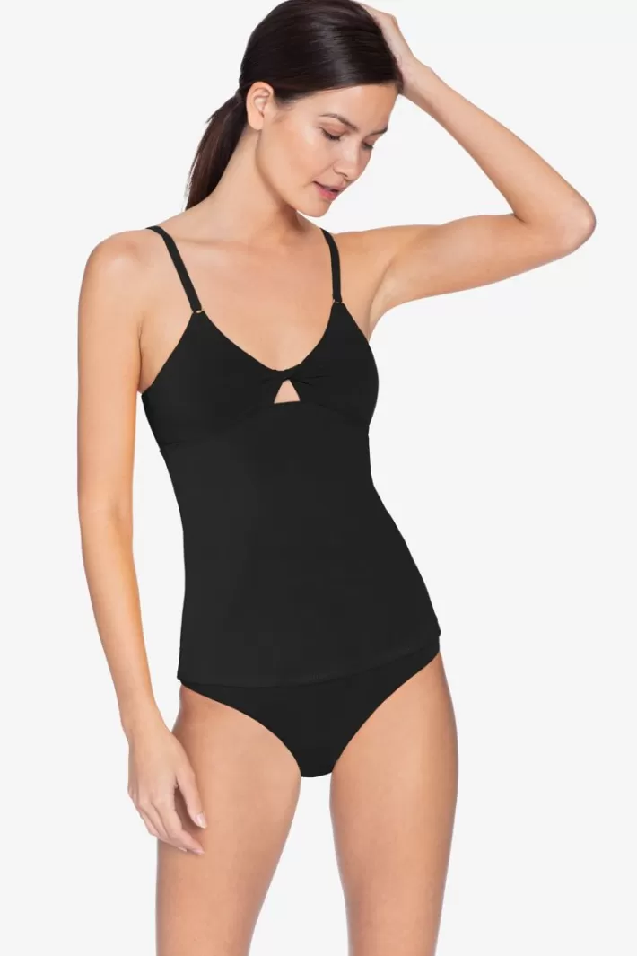 Online Robin Piccone Ava Cutout Tankini Top Black