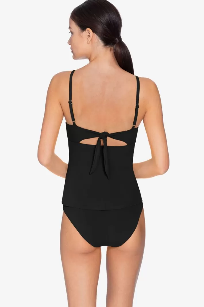 Online Robin Piccone Ava Cutout Tankini Top Black