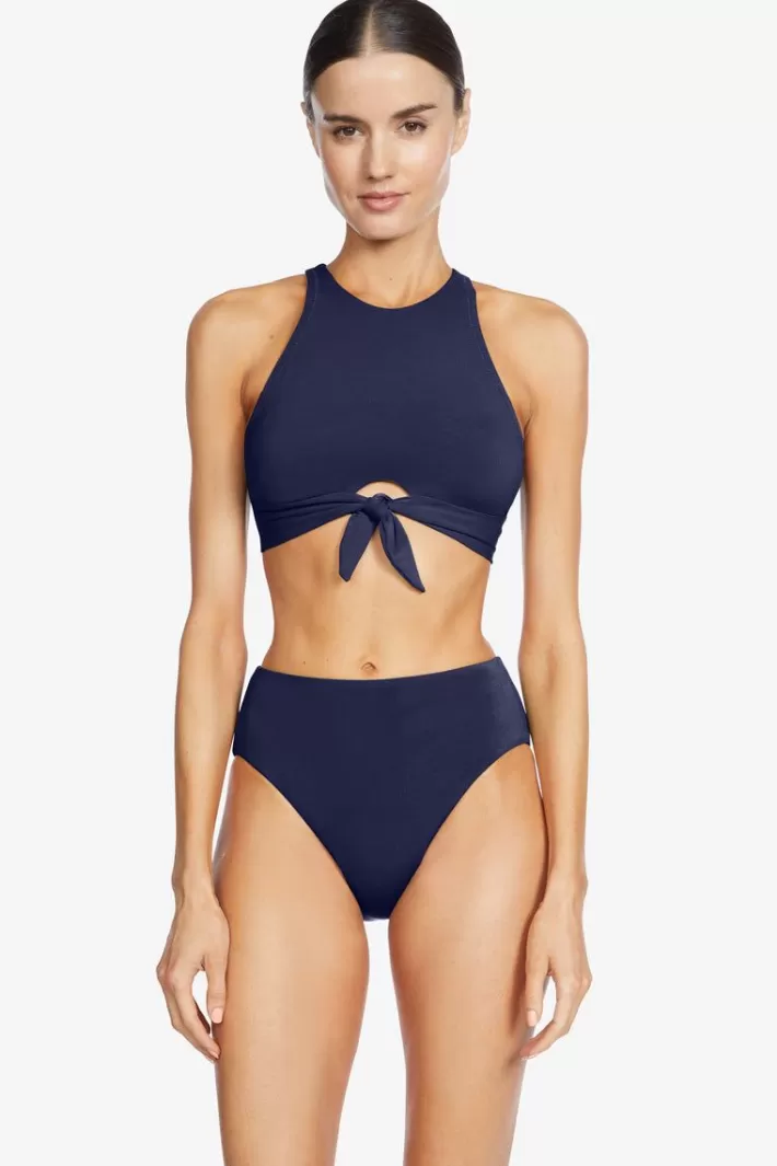 Online Robin Piccone Ava High Waist Bikini Bottom Navy | Black | White | Fiery Red