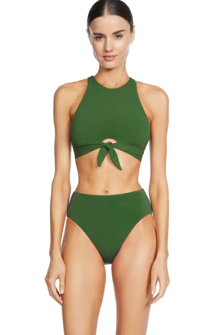 Best Robin Piccone Ava High Waist Bikini Bottom Sage