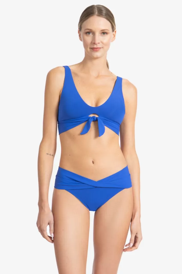 Outlet Robin Piccone Ava Knot Bikini Top French Blue | White | Fiery Red | Black