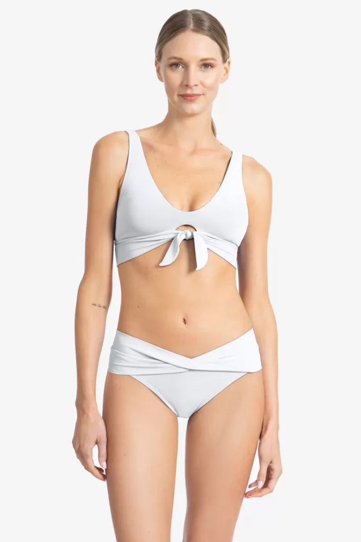 Sale Robin Piccone Ava Knot Bikini Top White