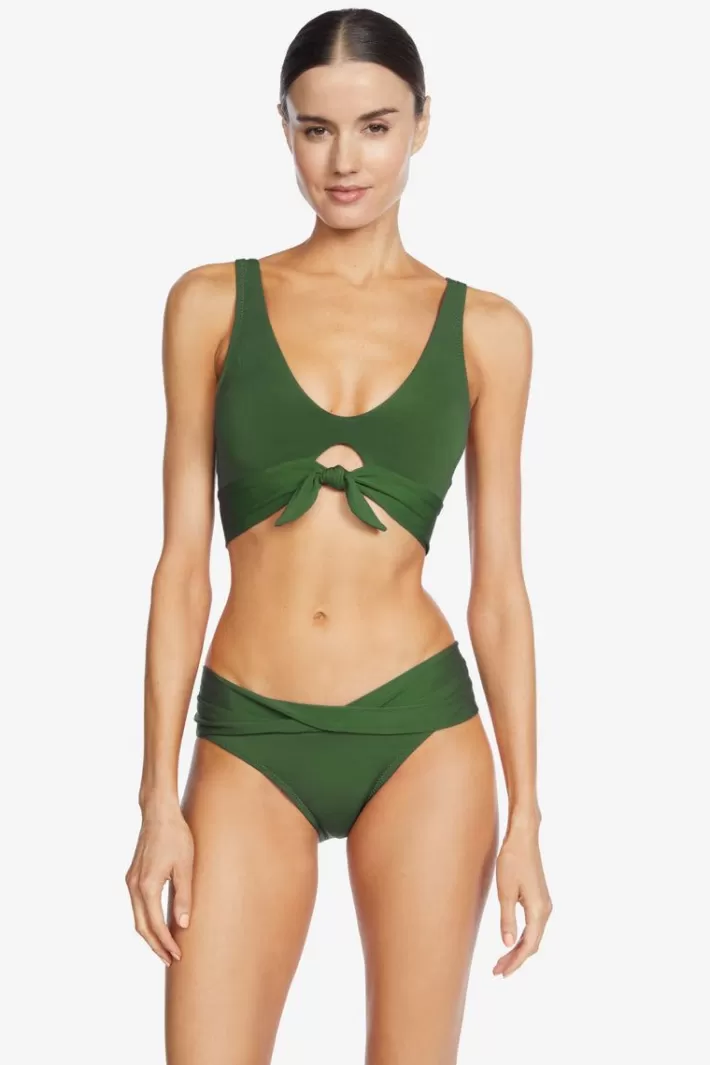 Best Sale Robin Piccone Ava Knot Bikini Top Sage