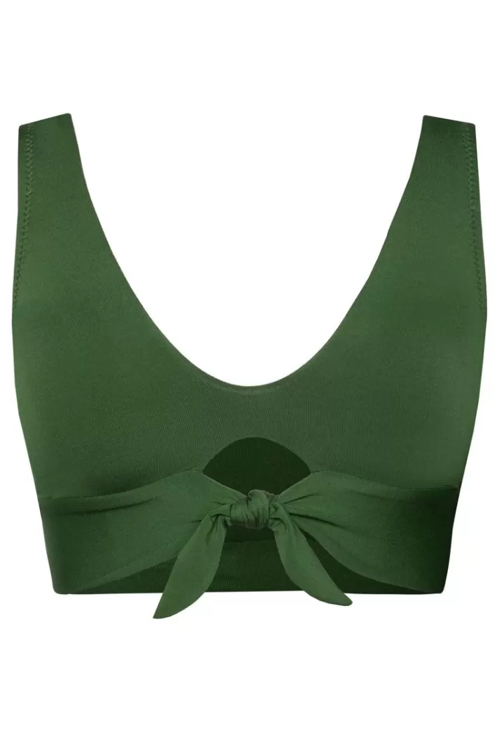 Best Sale Robin Piccone Ava Knot Bikini Top Sage