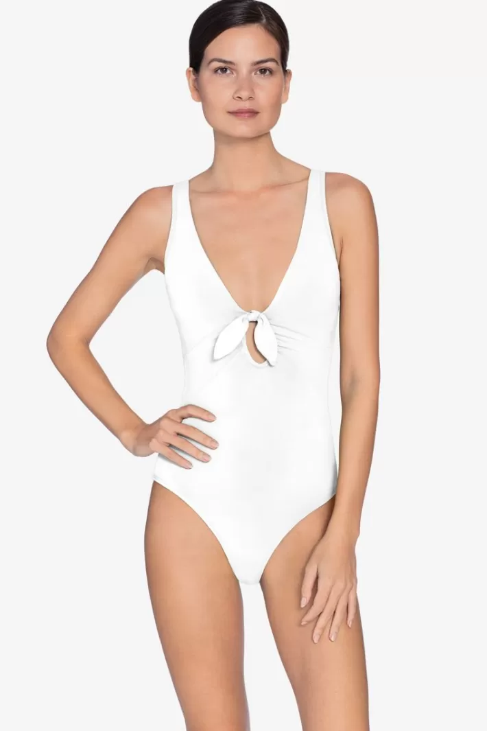 Best Robin Piccone Ava Knot One Piece White