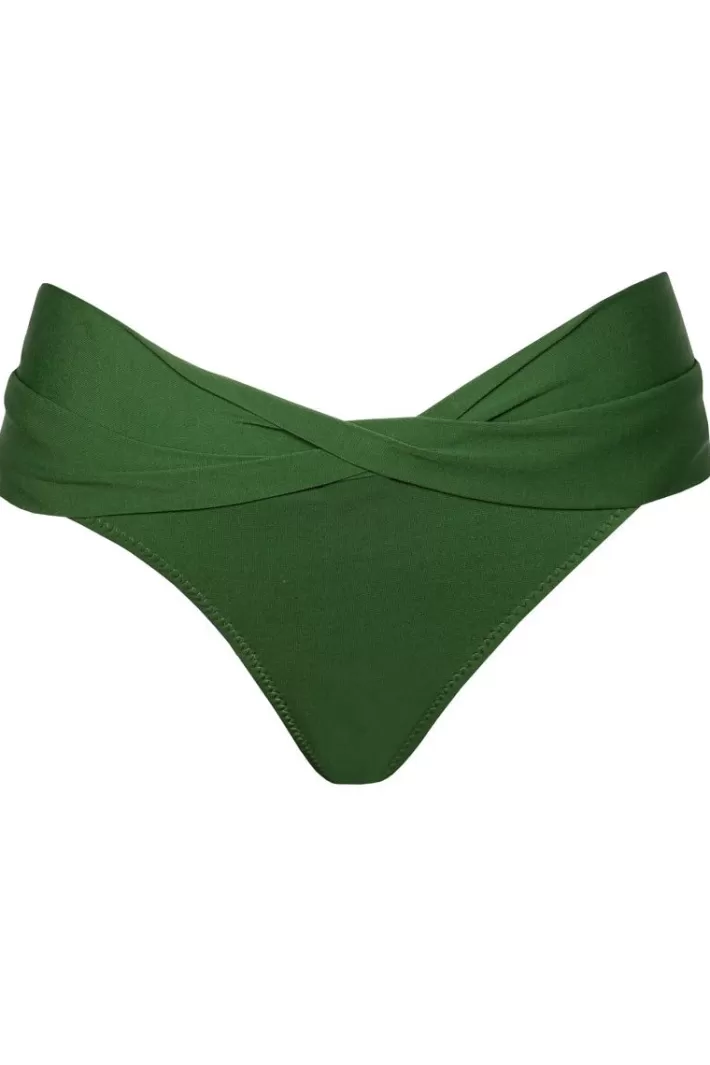 Clearance Robin Piccone Ava Twist Bikini Bottom Sage