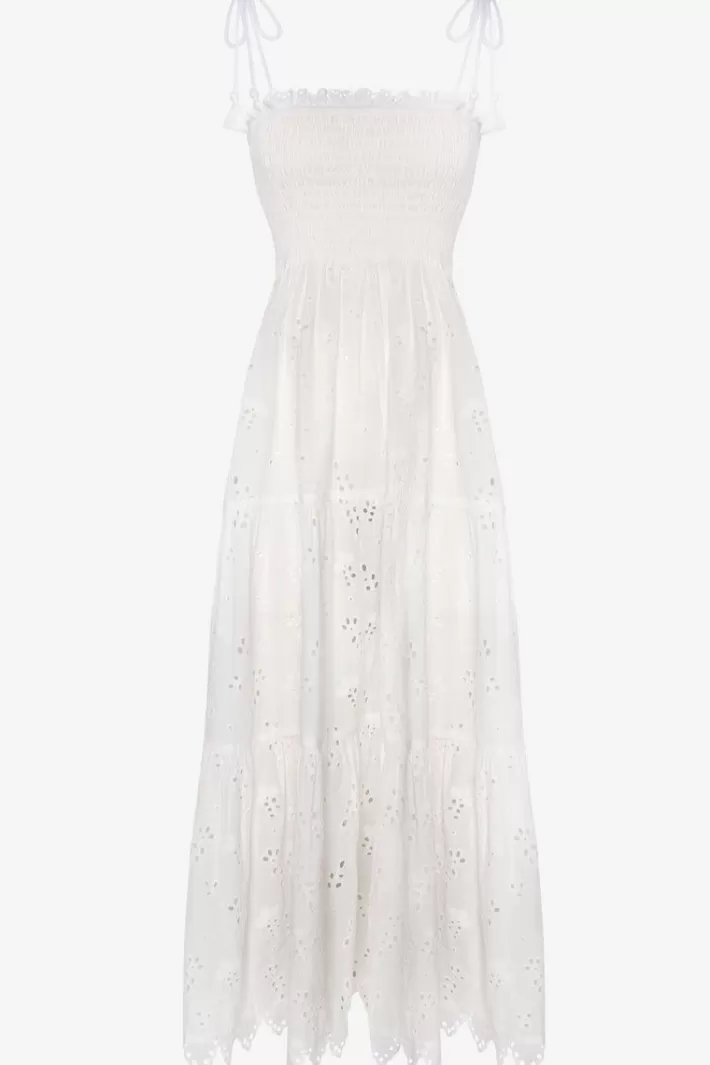 Online Robin Piccone Daisy Long Dress White | Navy