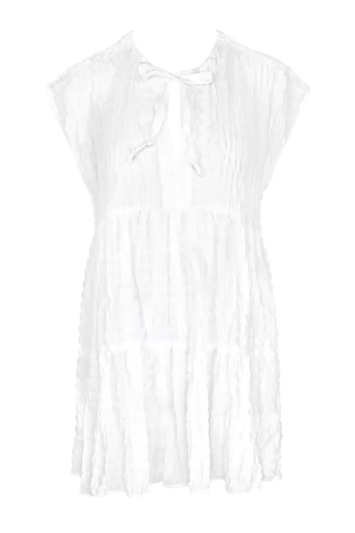 Fashion Robin Piccone Fiona Flouncy Dress White | Black