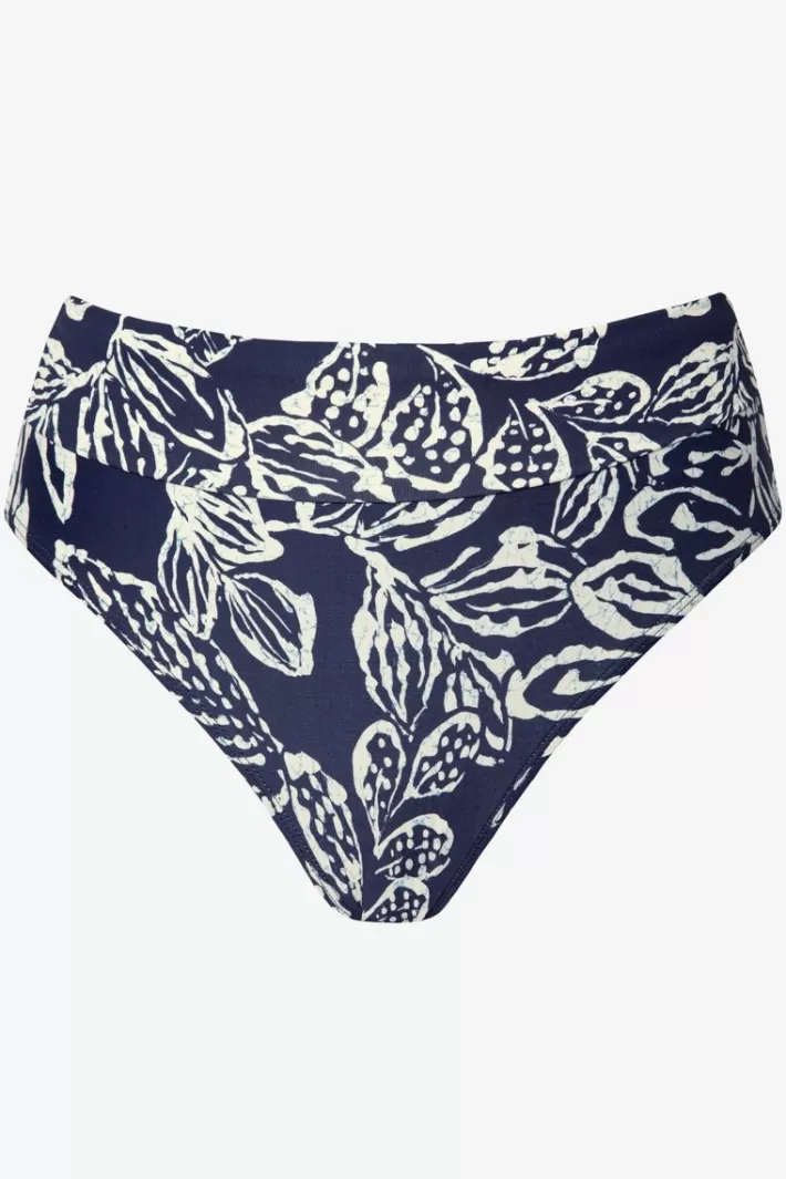 Hot Robin Piccone Indah High Waist Bikini Bottom Navy/Ecru