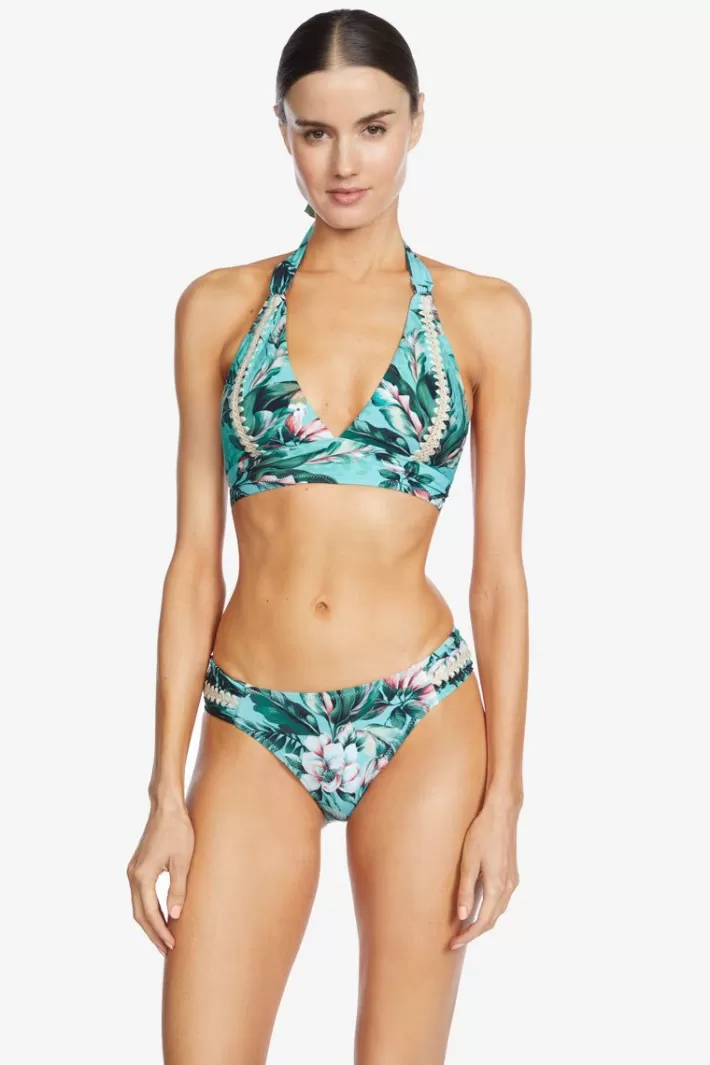 Hot Robin Piccone Mai Tab Side Bikini Bottom Aqua