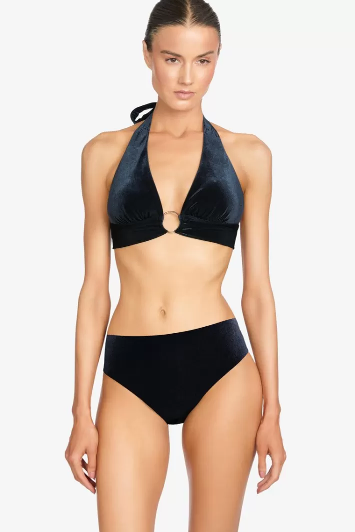 Cheap Robin Piccone Roxy Halter Bikini Top Black