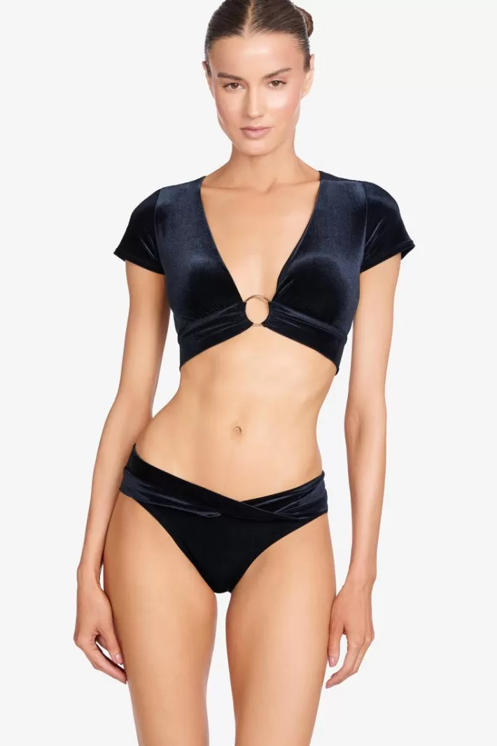 Outlet Robin Piccone Roxy T Shirt Bikini Top Black