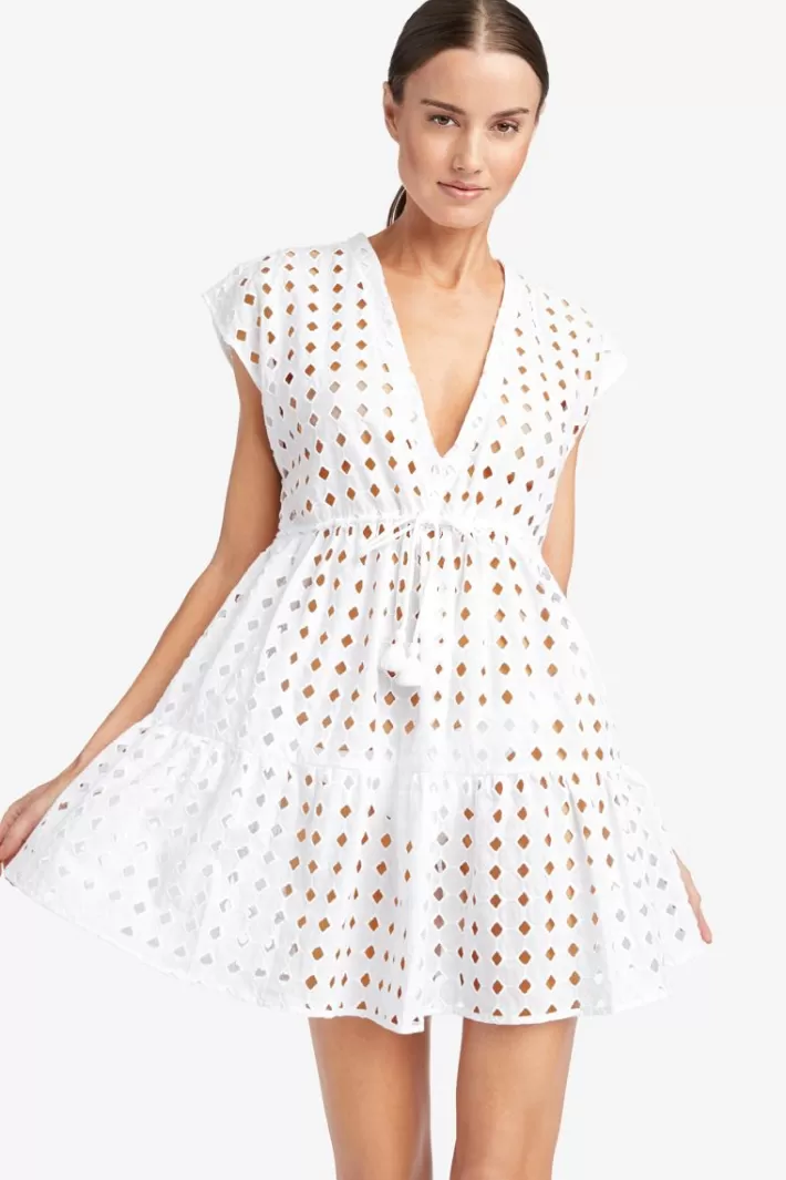 Cheap Robin Piccone Sarah Eyelet Dress White