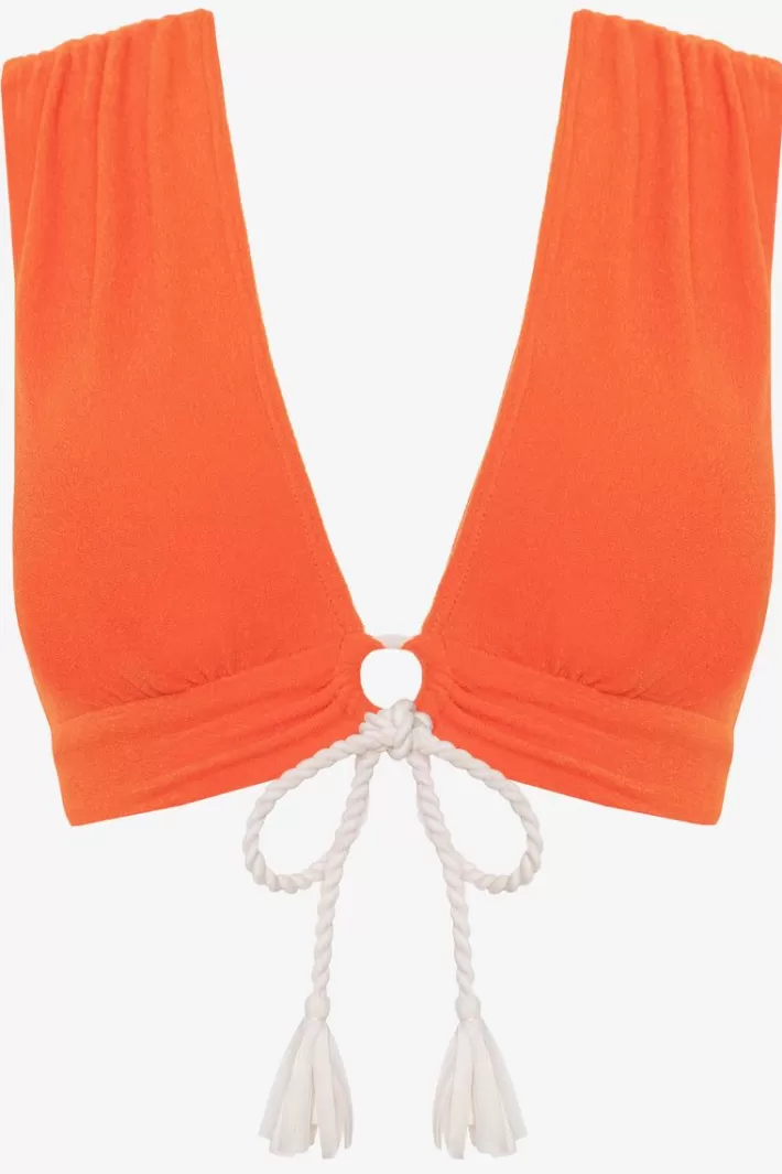 Fashion Robin Piccone Soliel Capsleeve Bikini Top Marmalade