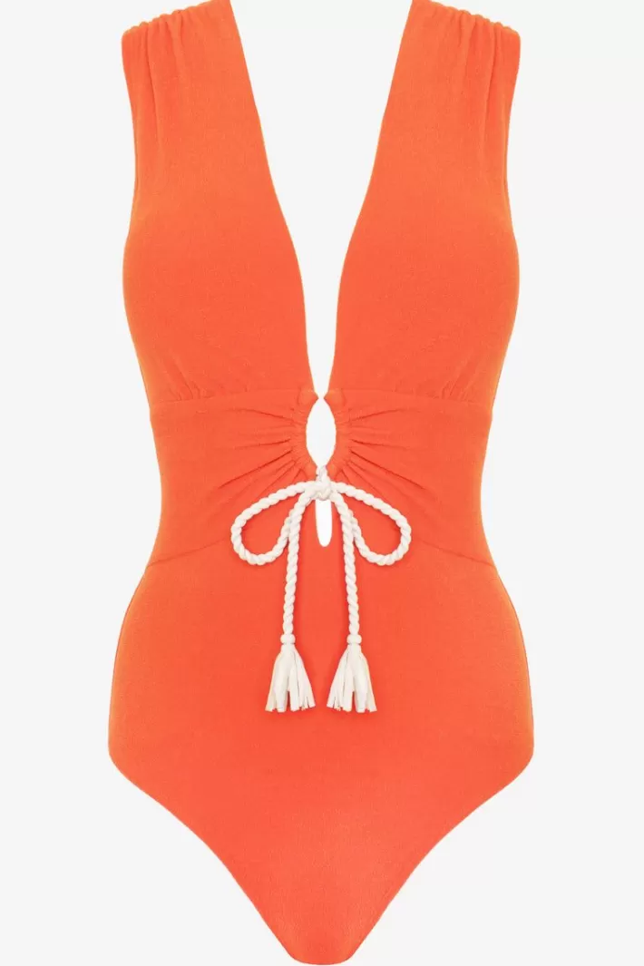 Best Sale Robin Piccone Soliel Capsleeve One Piece Marmalade